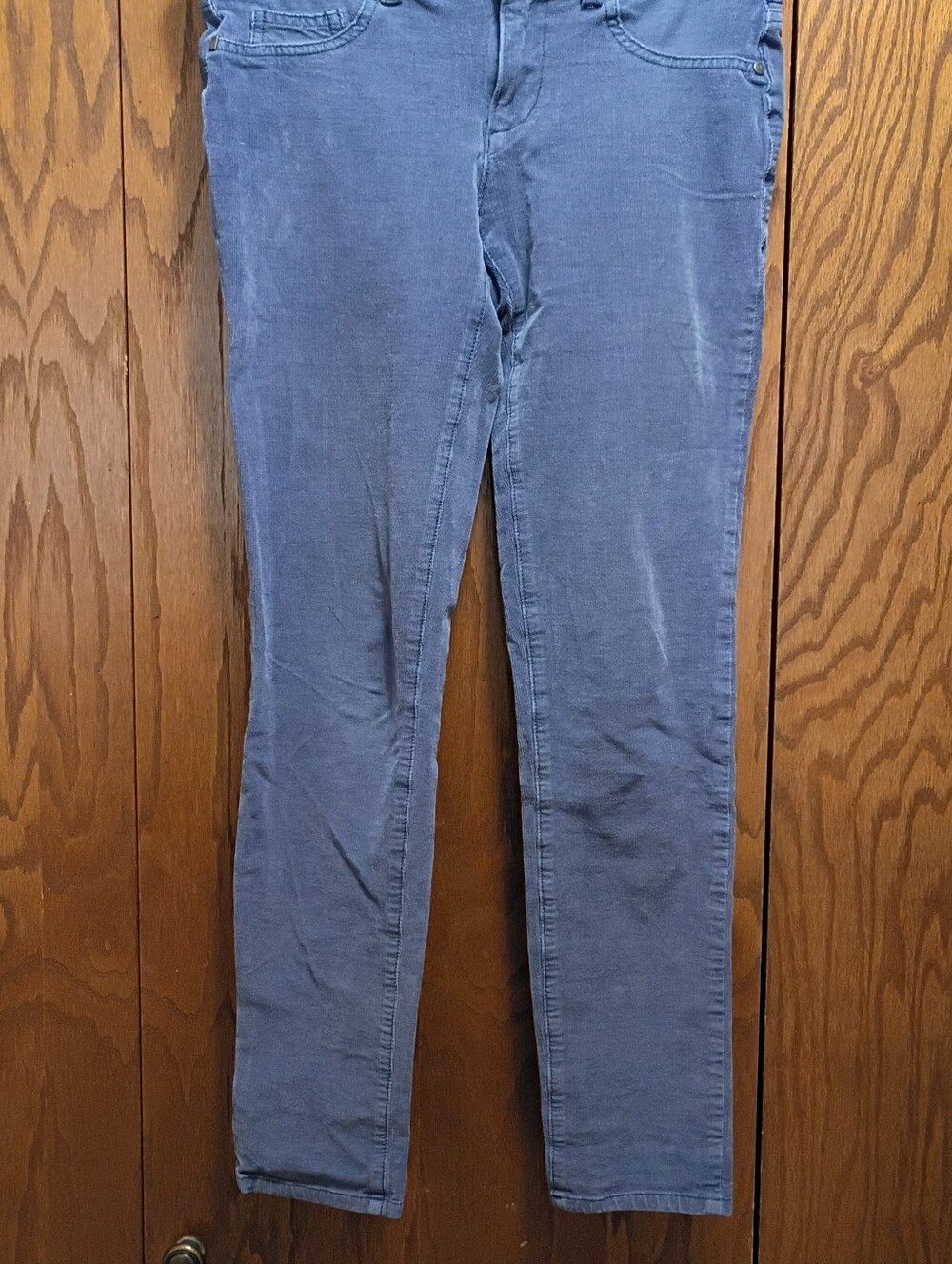Pilcro and the Letterpress Skinny Jeans in Faded Blue Corduroy